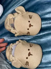 Botas de nieve para primeros caminantes de punto para niño niña, zapatos para bebé recién nacido, Otoño e Invierno de algodón, suela suave cálida, precaminante de felpa
