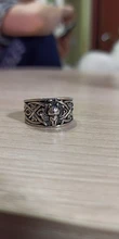 Anillo Vintage de plata fina con cola de zorro para hombre y mujer, Joyería de Halloween de fiesta Steampunk, regalos