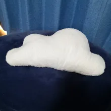 Almohada en forma de nube blanca y gris, cojín de peluche relleno, ropa de cama, habitación de bebé, decoración del hogar, regalo de cumpleaños de niña