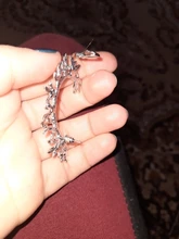 Bohemian sin Piercing para la oreja, de estrás de cristal Cuff Wrap Clip de perno pendientes para mujer niña moda pendientes joyas Bisutería