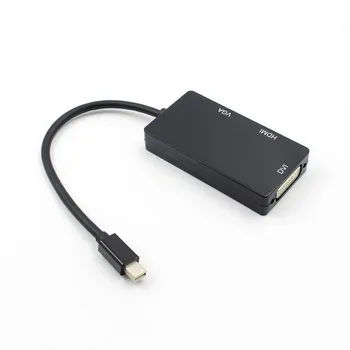 

1PC Manufacturer approved Mini DP Displayport to VGA + HDMI + DVI conversion line Thunder MacBook