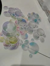 40 unids/bolsa de burbujas DIY adhesivo Mini diario pegatinas decorativa de palo etiqueta