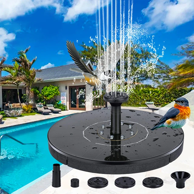 Mini fontaine à eau solaire pour piscine et sécuritaires, cascade,  décoration de jardin, bain d'oiseaux extérieur, 62 - AliExpress
