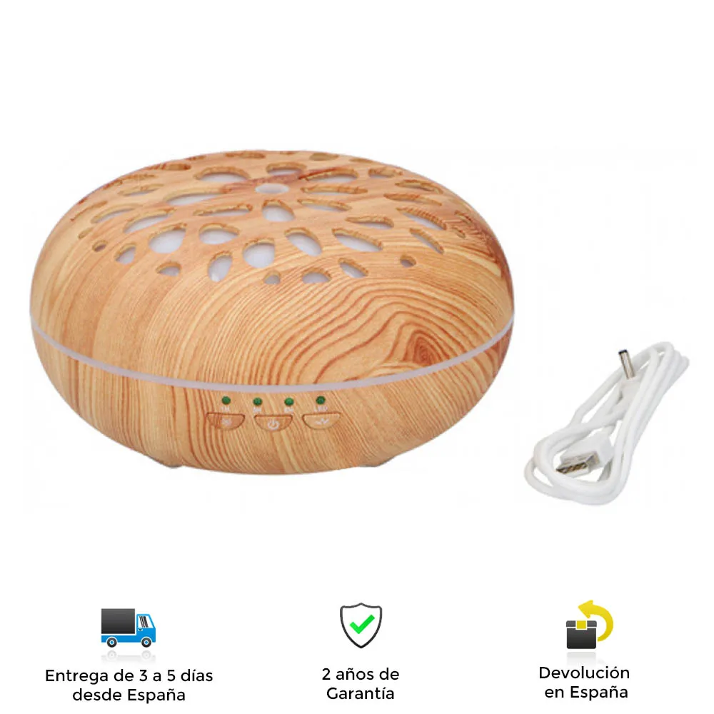 Difusor de aroma 5 en1 Grundig, humidificador, colorterapia, ambiente limpio y agradable, temporizador, relajación, decorativo