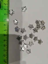 20 Uds. Colgantes de corona princesa 13x11mm Color plateado bronce tibetano colgantes joyas antiguas, fabricación artesanal