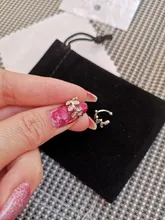 XIYANIKE-pendientes de plata de primera ley con forma de hoja para mujer, aretes pequeños, plata esterlina 925, Circonia cúbica, zirconia, circonita, zirconita, ajustable, hecho a mano