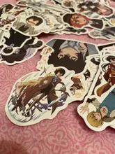 Bungo Stray-pegatinas de perros de PVC para niños, pegatinas de grafitis, maletas, equipaje, guitarra, coche, impermeable, 10/100 Uds.