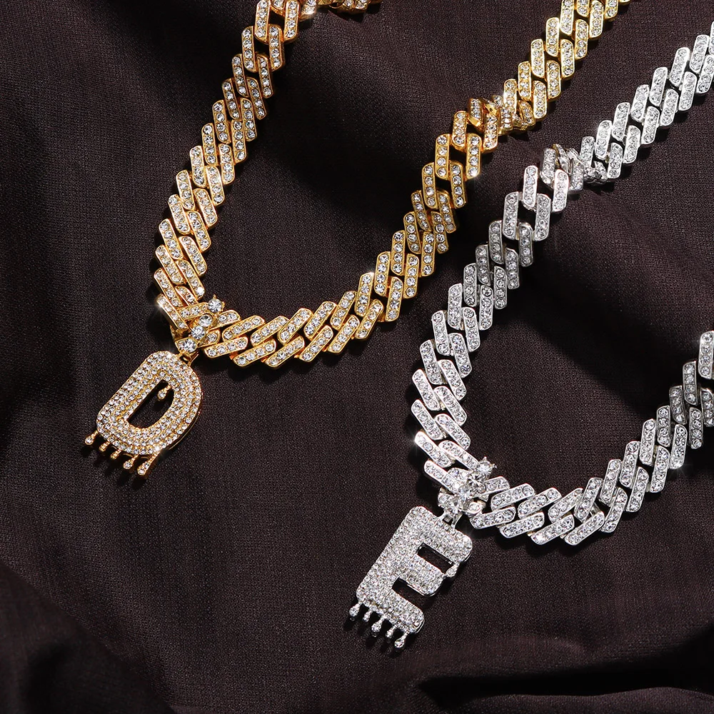Initial Pendant Necklace Choker 
