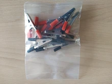 Connector Battery-Plug Alligator-Clips Crocodile-Clip Test-Probe Plastic-Handle Metal