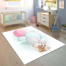 Else баллоны на сером слоне 3d принт нескользящие микрофибры для детской комнаты декоративный коврик для детской комнаты