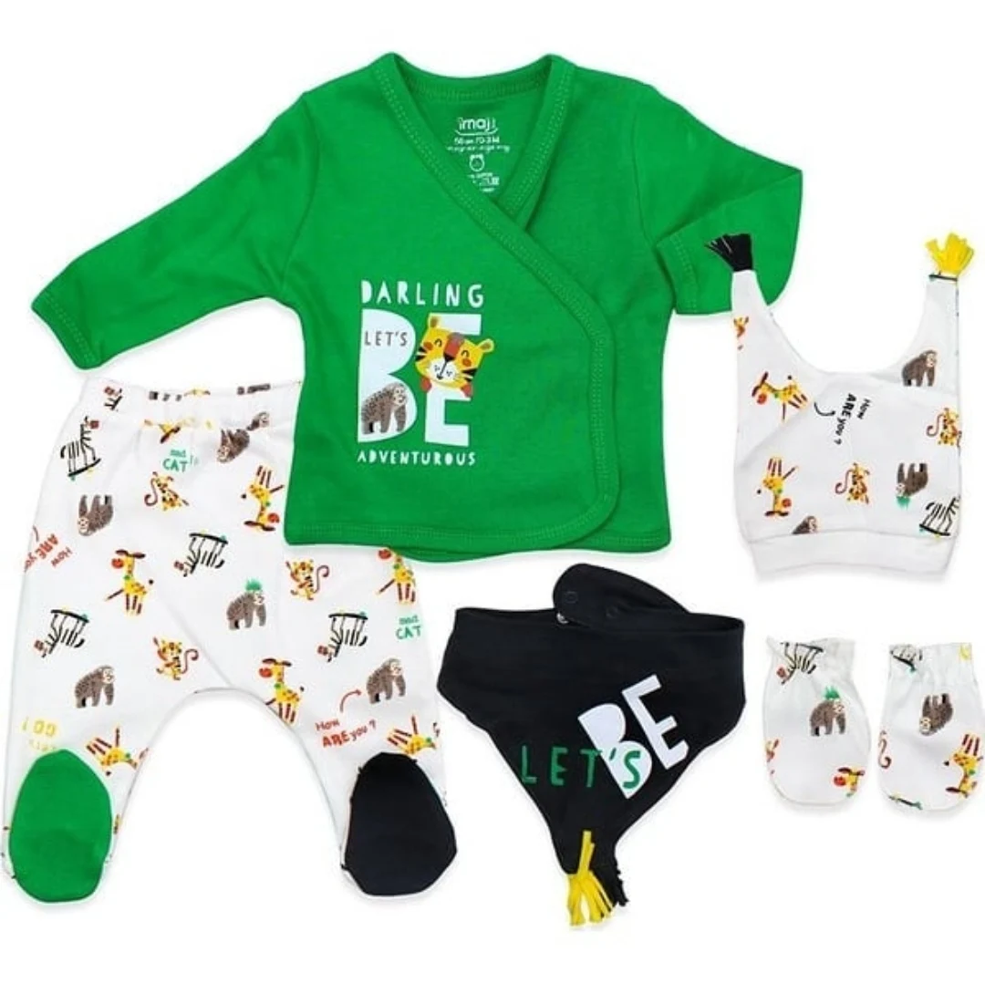 Newborn 5 Pieces Baby Clothes Set Newborn Clothes Set 100 Cotton