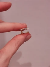 Modyle moda Punk Rock Geometric oreja Cuff para mujeres Vintage plata gemelos unisex Clip pendientes sin Piercing Declaración