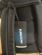 Kingsons-Mochila negra ultraligera para ordenador portátil Unisex, morral delgado de 15,6 pulgadas para oficina y trabajo