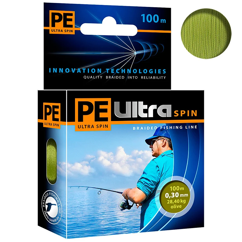 Плетеный шнур для рыбалки AQUA PE Ultra Spin (100m)|Рыболовные лески| |
