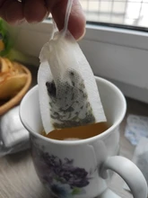 Bolsas de té desechables para infusiones de té, con sello de cuerda, de tela no tejida de grado alimenticio, filtros de especias, bolsitas de té, 100 Uds.