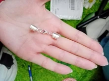 Lote de 10 unidades de piezas para fabricación de joyas, pulseras de cordón de cuero, cierres de langosta, ganchos de 3, 4, 5, 6, 8, 9 y 10mm, conectores de casquillos de punta