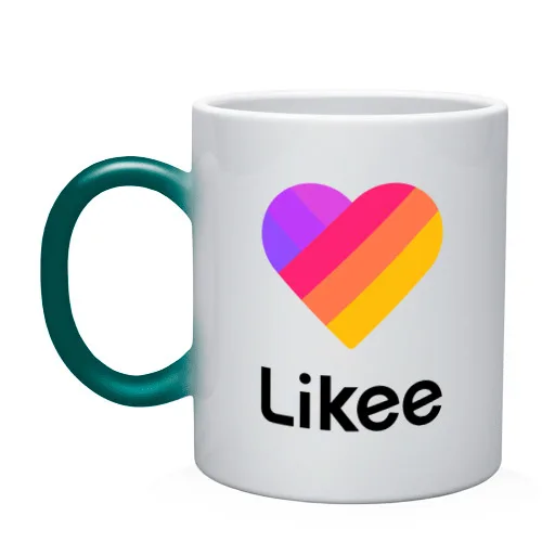 Зеленый Кружка хамелеон «LIKEE 2» для мужчин/женщин, Дизайнерская кружка с рисунком, Отличный подарок, Яркие и оригинальные - Цвет: Зеленый