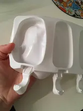 Moldes de silicona para helados, bandeja de cubitos de hielo de 4 celdas, fabricante de paletas de comida seguro, congelador casero, moldes de accesorio de cocina