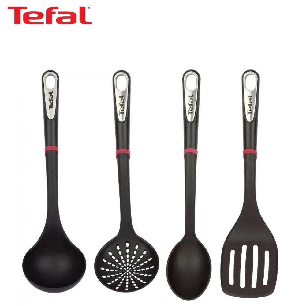 Set Tefal Ingenio K206S414 kitchen appliances spoon tableware corner spatula skimmer ladle