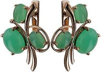 

Aloris earrings with 6 chrysopras in red gold