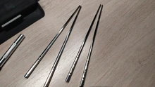 Dragon Chopsticks Tableware Sushi Metal Stainless-Steel Chinese Iron Vacclo Anti-Skid
