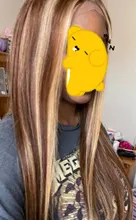 Pelucas de cabello humano rubio miel marrón brasileño para mujeres, pelo liso de hueso 13x4, encaje frontal resaltado, cierre