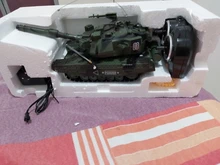 Tanque de combate a Control remoto para niños, juguete de coche de juguete con balas de disparo, interactivo, militar, grande, escala 1:32
