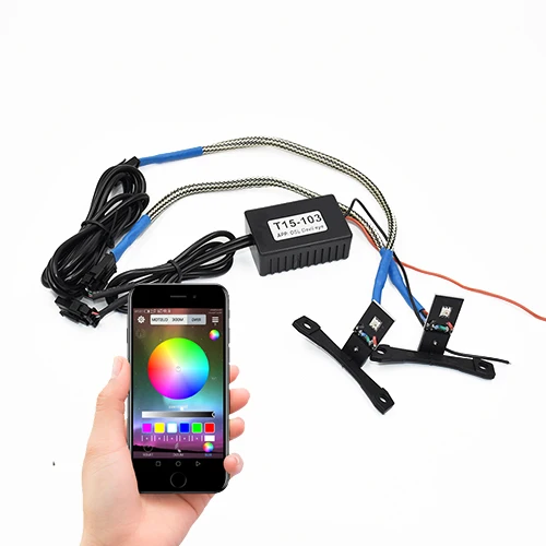 For 2.5 Lens RONAN APP Bluetooth RGB светодиодный светильник Devil Eyes Demon 360 высокого качества, модифицированный автомобильный проектор MH1 Koito hella Lens - Цвет: For 2.5 Lens