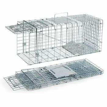 

Galvanized foldable harmless metalic trap cage 29X79X32 cm
