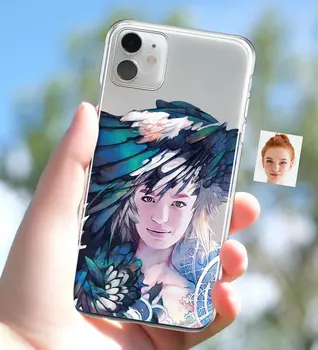 

Personalized Women 'S Abstract Caricature of iPhone 11 Thin Transparent Silicone Phone Kapağı-3
