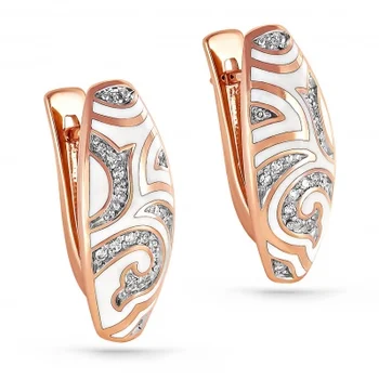 

Kabarovsky earrings with 34 diamonds in red gold