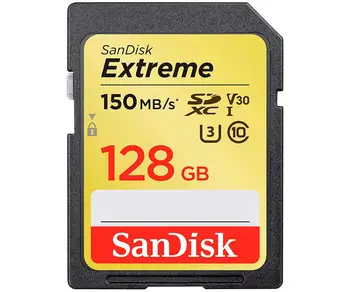

SANDISK EXTREME TARJETA DE MEMORIA SDXV C10 UHS-I U3 DE 128 GB Y 150MB/S