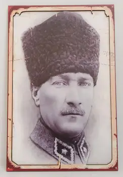 

Wooden Retro with Adhesive Tape Mustafa Kemal Ataturk Photo