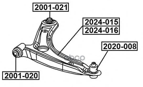 Рычаг Подвески | Лев | Dodge Caliber '06-Jeep Compass '07-'09jeep Patriot '07-'10 ASVA арт. 2024016