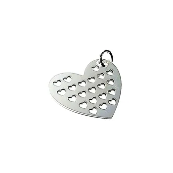 

Pendant Silver law 925m 30mm. Heart openwork hearts [AA7725]