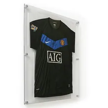  10pcs Custom Big Size Clear Color Wall Mount Acrylic Jersey T-Shirt Frame Jersey Display Case 