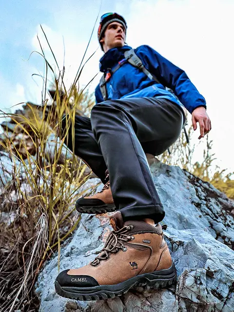 GOLDEN CAMEL Waterproof Hiking Shoes Outdoor High-top Tactical Military Boots Anti-Slip Male Sneakers Trekking Shoes For Men 3