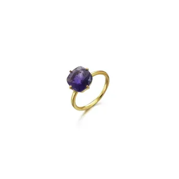

Ring Golden Silver with amethyst