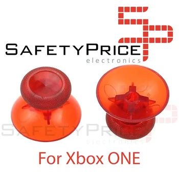

2x analog JOYSTICK XBOX ONE STICK red transparent knob buttons L3 R3