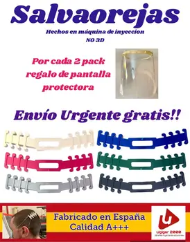 

Salvaorejas mask, pack 5 units, manufactured in injection machine, quality first.