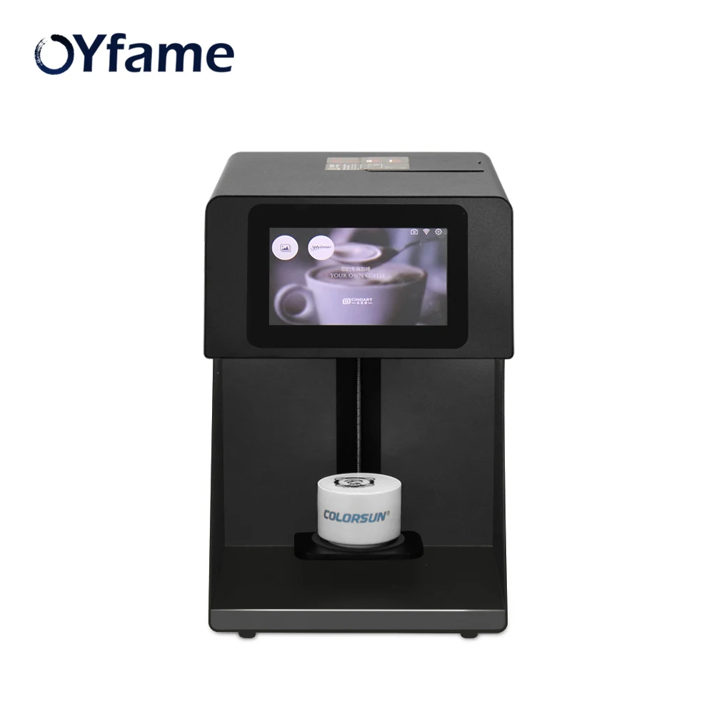 OYfame Coffee Printer Cake Printer Coffee Printing Machine With Macaron  Holder For Jelly Coffee Cappuccino Macaron Printing - Price history &  Review, AliExpress Seller - Inkjet Store