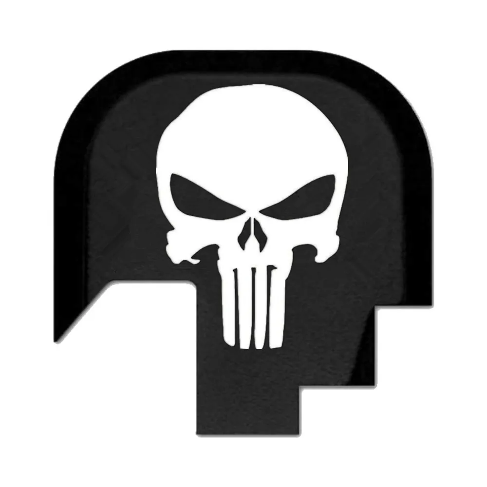 punisher skull Алюминиевая задняя крышка скользящая задняя пластина для Smith& Wesson M& P 9/40 щит 9 мм. 40 s& w SW mp 2,0 пистолет Mag Magwell аксессуары - Цвет: punisher skull