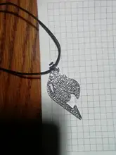 Collar de cola de hada para hombres y mujeres, colgante con logotipo de guild, joyería de Anime, cuerda de cuero, envío directo