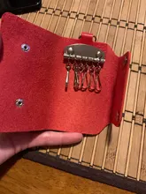 Llavero PU de las mujeres de los hombres de llaveros cartera cubierta de Hasp de moda billeteras para llaves organizador de bolsa de almacenamiento de regalo creativo