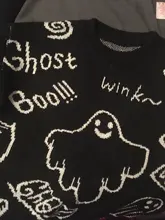 Sudadera estilo Hip Hop para hombre, suéter de punto, informal, holgado, de dibujos animados, para otoño e invierno, diseño Unisex