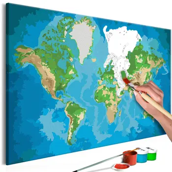 

DIY picture-world map (blue-green)-60x40 cm