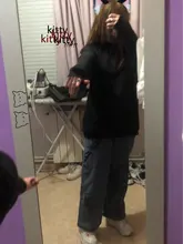 SHENGPALAE-pantalones vaqueros de pierna ancha para mujer, Jeans holgados informales con estampado de Hip-hop para verano, 2021