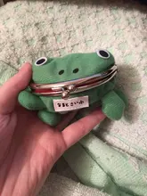 1 Uds. De cartera con forma de rana para Cosplay, monedero con forma de Animal verde, monedero de felpa suave, Mini cartera para tarjetas delgada
