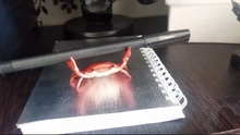 Japoneses nuevos creativos lindo cangrejo pluma titular halterofilia cangrejos Penholder estante soporte de almacenamiento regalo papelería