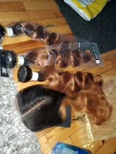 La onda del cuerpo brasileño mechones con cierre T1B/27 30 Rubio degradado marrón mechones de cabello humano postizo mechones con cierre cabello no Remy SOKU